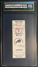 Load image into Gallery viewer, 1980 Buffalo Bills Oakland Raiders Ticket Stub NFL Joe Cribbs iCert NM 7
