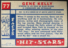 Load image into Gallery viewer, 1957 Topps Hit Stars Trading Card Gene Kelly #77 Non Sports Vintage