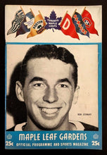 Load image into Gallery viewer, 1956 Maple Leaf Gardens NHL Hockey Program VTG Leafs vs Rangers Ron Stewart