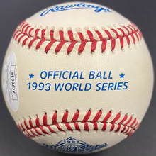 Load image into Gallery viewer, Joe Carter Autographed 1993 World Series Rawlings Baseball Signed Blue Jays JSA