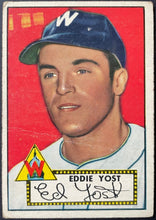 Load image into Gallery viewer, 1952 Topps Baseball #123 Eddie Yost MLB Card Vintage Washington Senators