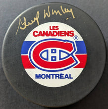 Load image into Gallery viewer, Gump Worsley Autographed Les Canadiens Montreal Hockey Puck Signed NHL JSA COA