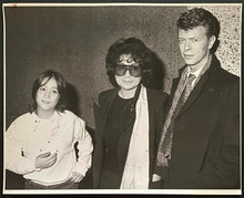 Load image into Gallery viewer, 1985 David Bowie + Yoko Ono + Sean Lennon Photo New York Party Record Release