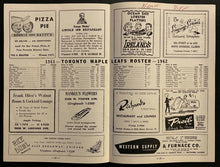Load image into Gallery viewer, 1962 NHL Hockey Stanley Cup Finals Game 6 Program Toronto Maple Leafs Blackhawks