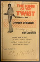 Load image into Gallery viewer, 1978 The King Twist Chubby Checker Item Lot Poster + Ticket + Signed Contract +