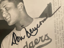Load image into Gallery viewer, 1949 Don Newcombe Autographed B&W Photo Los Angeles Dodgers MLB Signed Baseball
