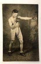 Load image into Gallery viewer, 1920 Boxing Postcard Pinky Mitchell First Light Welter Weight Division Champion