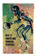 Load image into Gallery viewer, 1976 New York Rangers + Knicks Season Pocket Schedule NBA Basketball NHL Hockey