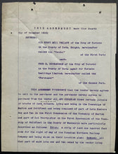 Load image into Gallery viewer, 1912 Sir Henry M. Pellatt Signed Contract Casa Loma Builder Autographed Document