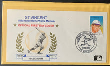 Load image into Gallery viewer, 1939 Babe Ruth Lou Gehrig Ty Cobb Joe DiMaggio First Day Covers St. Vincent MLB