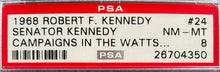 Load image into Gallery viewer, 1968 Robert F. Kennedy Senator Kennedy Trading Card Campaigns In The Watts #24