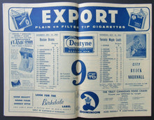 Load image into Gallery viewer, 1961 Maple Leaf Gardens NHL Program Signed By Bert Olmstead Toronto vs Boston