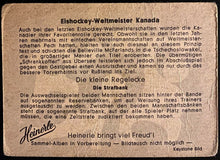 Load image into Gallery viewer, 1959 World Ice Hockey Championship Heinerle German Gum Company Promo Cards (2)
