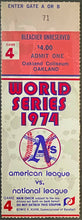 Load image into Gallery viewer, 1971 World Series Game 4 Ticket Oakland Coliseum A's v Los Angeles Dodgers iCert