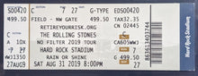 Load image into Gallery viewer, 2019 Rolling Stones Full Ticket Charlie Watts Last Concert No Filter Tour Graded