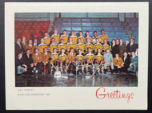 Load image into Gallery viewer, Vintage Original Galt Hornets 1969 Allan Cup Hockey Champions Christmas Card