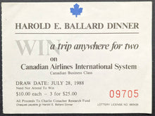 Load image into Gallery viewer, Harold Ballard 85th Birthday Dinner Ticket NHL Hockey Toronto Maple Leafs VTG
