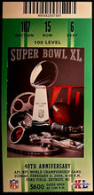 Load image into Gallery viewer, 2006 NFL Football Super Bowl XL Ticket Pittsburgh Steelers Beat Seattle Seahawks