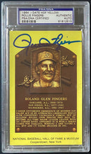 Load image into Gallery viewer, 1964 Cooperstown Baseball HOF Plaque Post Card Signed Rollie Fingers PSA/DNA