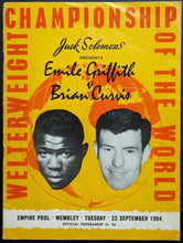 Load image into Gallery viewer, Emile Griffith Welterweight Championship Boxing Program Brian Curvis Empire Pool