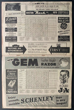 Load image into Gallery viewer, 1951 Boston Braves Baseball Program Vs Giants Shutout 3-0 Willie Mays In Lineup