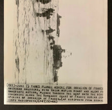 Load image into Gallery viewer, Original 1944 D-Day On The Beaches Of France Vintage Wire Photo Soldiers Ashore