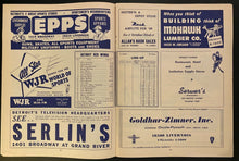 Load image into Gallery viewer, 1948 NHL Hockey Program Detroit Red Wings vs Chicago Blackhawks Olympia Stadium