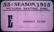 Load image into Gallery viewer, 1915 Rare Hockey Club Membership Card Montreal Victoria Skating Rink 53rd Season