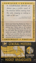 Load image into Gallery viewer, 1935-36 General Motors NHL Pocket Schedule Vintage Hockey Sports Calendar