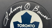 Load image into Gallery viewer, Johnny Bower Autographed Signed Toronto Maple Leafs Official NHL Puck Hockey JSA