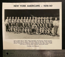 Load image into Gallery viewer, 1939 NHL Hockey Team Photo New York Americans Rare Vintage Conacher Nels Stewart