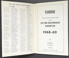 Load image into Gallery viewer, 1968-1969 New York Knicks NBA Basketball Media Guide Vintage MSG