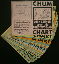 Load image into Gallery viewer, 1964 Full Set 52 Chum Charts Rock N' Roll History Vintage Radio Survey Music