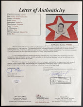 Load image into Gallery viewer, Tim Horton Autographed Cut Out Signed Index Card Toronto Maple Leafs LOA JSA