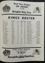 Load image into Gallery viewer, 1968 Springfield Kings AHL Program Gameday Press Note Game Summary