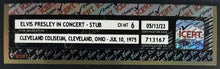 Load image into Gallery viewer, 1975 Elvis Presley Concert Ticket Stub Cleveland Coliseum Ohio Vintage iCert 6
