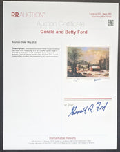 Load image into Gallery viewer, US President Gerald Ford + Betty Ford Signed 1974 Big Christmas Card JSA LOA VTG