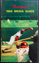 Load image into Gallery viewer, 1969 St. Louis Cardinals MLB Baseball Media Guide Bob Gibson Cover Photo