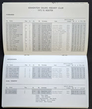 Load image into Gallery viewer, 1975 - 76 Vintage Edmonton Oilers Media Guide NHL Hockey Norm Ullman HOF