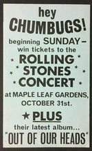 Load image into Gallery viewer, 1965 Chum Chart Radio Survey Rolling Stones Concert Advertisement The Beatles