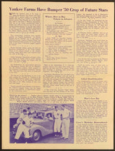 Load image into Gallery viewer, 1950 New York Yankees MLB Baseball Newsletter Prospect Mickey Mantle Mentioned
