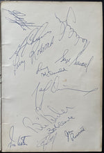 Load image into Gallery viewer, 1976 Canada Cup Kick Off VIP Dinner Menu Team Canada Signed x45 + HOFers JSA LOA