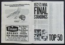 Load image into Gallery viewer, 1974 Boston Garden Final Game WHA Program New England Whalers - Houston Aeros