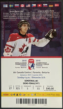 Load image into Gallery viewer, 2015 IIHF World Junior Hockey Championships Ticket Sweden Russia Toronto