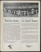 Load image into Gallery viewer, 1966 World Series Program LA Dodgers vs Baltimore Orioles MLB Baseball Koufax