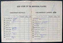 Load image into Gallery viewer, 1971 NBA Los Angeles Lakers Signed Basketball Program Autographed Jerry West JSA