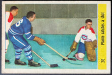 Load image into Gallery viewer, 1958-59 Parkhurst Hockey Card #26 Jacques Plante Montreal Canadiens Vintage NHL
