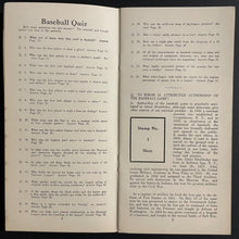 Load image into Gallery viewer, 1939 Major 1st Events in a Century of Baseball Commemorative Stamp Booklet VTG