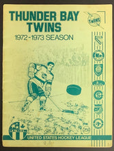Load image into Gallery viewer, 1972 USHL Hockey Program Thunder Bay vs Sioux City Musketeers Vintage