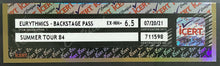 Load image into Gallery viewer, Eurythmics Summer Tour 1984 Backstage Pass Vintage Music icert EX-NM 6.5